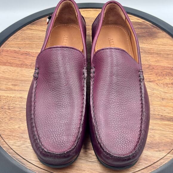 ALLEN EDMONDS Santiago Leather Men\'s Driving Shoes Burgundy Size 10D NEW! main image 5